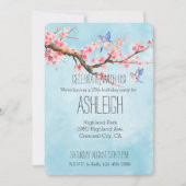 Cherry Blossom Flowers Birds   Kaart (Voorkant)