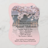 Cherry Blossom Flowers Bridal Shower Uitnodiging (Voorkant / Achterkant)