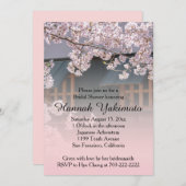 Cherry Blossom Flowers Bridal Shower Uitnodiging (Voorkant / Achterkant)