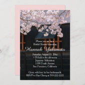 Cherry Blossom Flowers Bridal Shower Uitnodiging (Voorkant / Achterkant)