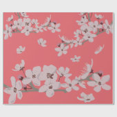 Cherry Blossom Flowers Cadeaupapier (Vlak)
