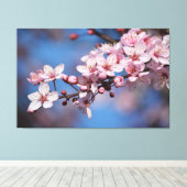Cherry Blossom Flowers Canvas Afdruk (Insitu (Houten vloer))