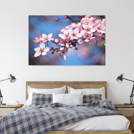 Cherry Blossom Flowers Canvas Afdruk (Insitu (Slaapkamer))