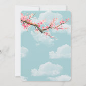 Cherry Blossom Flowers en Birds jarig Kaart (Achterkant)