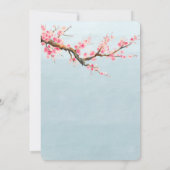 Cherry Blossom Flowers en Birds jarig Kaart (Achterkant)