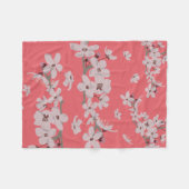 Cherry Blossom Flowers Fleece Deken (Voorkant (Horizontaal))