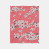 Cherry Blossom Flowers Fleece Deken (Voorkant)