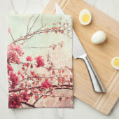Cherry Blossom Flowers Floral Kitchen Dish Towel Theedoek (Quarter Fold)