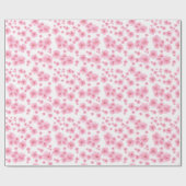 Cherry Blossom Flowers Floral Pink Pattern Cadeaupapier (Vlak)