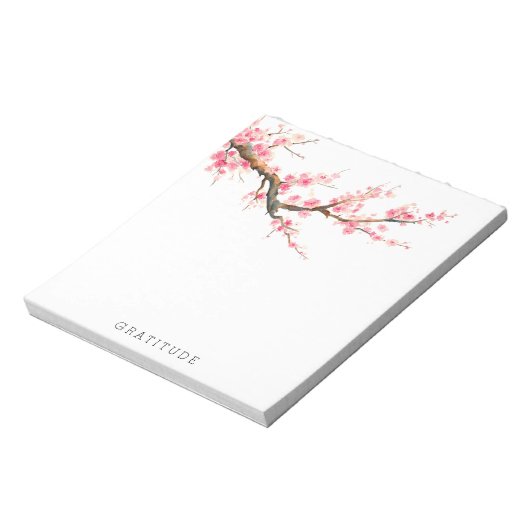 Cherry Blossom Flowers Gratitude Notitieblok (Linkerzijde)