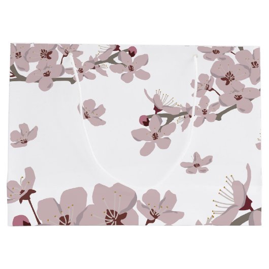 Cherry Blossom Flowers Groot Cadeauzakje (Achterkant)