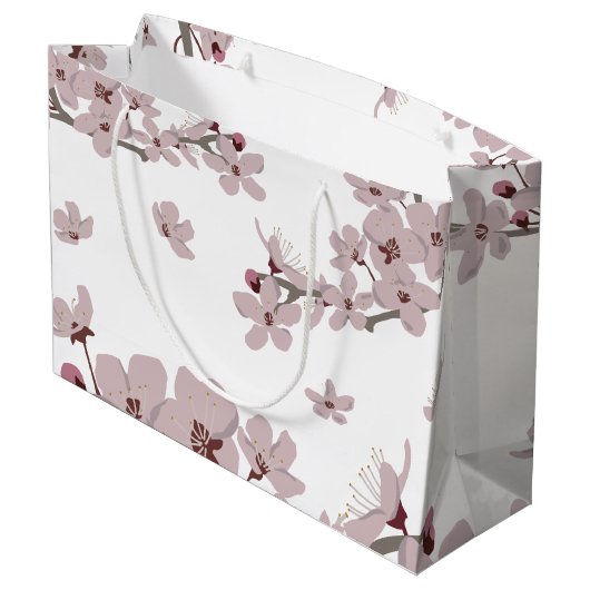 Cherry Blossom Flowers Groot Cadeauzakje (Achterkant Gekanteld)
