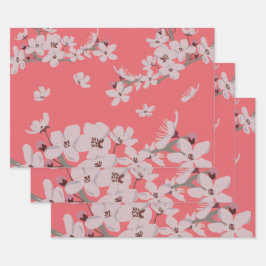 Cherry Blossom Flowers Inpakpapier Vel