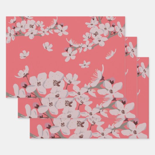 Cherry Blossom Flowers Inpakpapier Vel (Set)