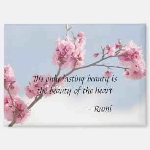 Cherry Blossom Flowers Inspirerend quote Magneet