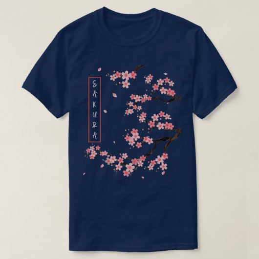 Cherry Blossom Flowers Japanse Art Sakura T-shirt (Design voorkant)