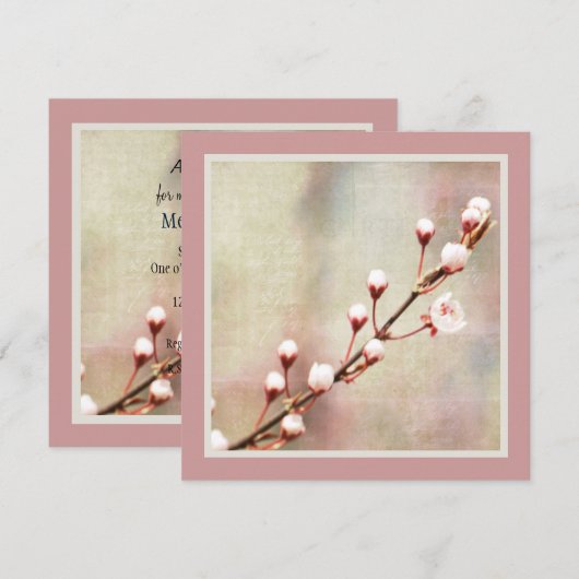 Cherry Blossom Flowers Kaart (Voorkant / Achterkant)