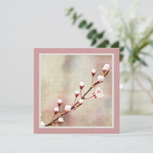 Cherry Blossom Flowers Kaart (Staand voorkant)