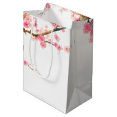 Cherry Blossom Flowers Medium Cadeauzakje (Voorkant Gekanteld)