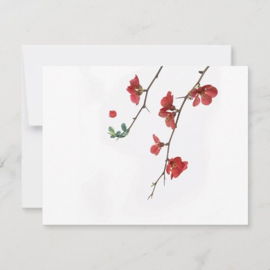 Cherry Blossom Flowers Notitiekaartje (Achterkant)