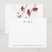 Cherry Blossom Flowers Notitiekaartje (Voorkant / Achterkant)