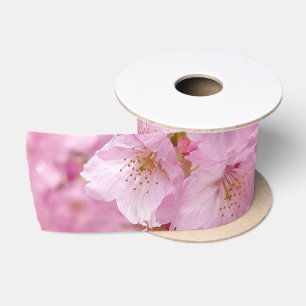 Cherry Blossom Flowers op Satin Ribbon Satijnen Lint