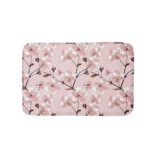 Cherry Blossom Flowers Pattern Badmat (Voorkant)