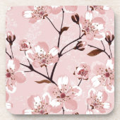 Cherry Blossom Flowers Pattern Drankjes Onderzetter (Voorkant)