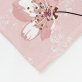 Cherry Blossom Flowers Pattern Fleece Deken (Hoek)