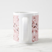 Cherry Blossom Flowers Pattern Grote Koffiekop (Achterkant)