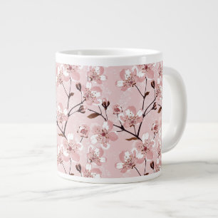Cherry Blossom Flowers Pattern Grote Koffiekop