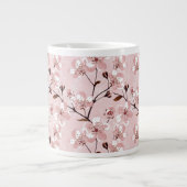 Cherry Blossom Flowers Pattern Grote Koffiekop (Voorkant)