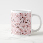 Cherry Blossom Flowers Pattern Grote Koffiekop (Rechts)