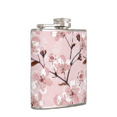 Cherry Blossom Flowers Pattern Heupfles (Rechts)