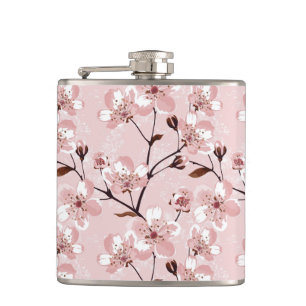 Cherry Blossom Flowers Pattern Heupfles