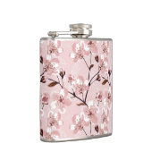 Cherry Blossom Flowers Pattern Heupfles (Rechts)