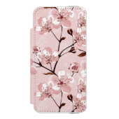 Cherry Blossom Flowers Pattern Incipio iPhone Portemonnee Hoesje (Voorkant Agenda)