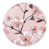 Cherry Blossom Flowers Pattern Keramische Knop (Voorkant)