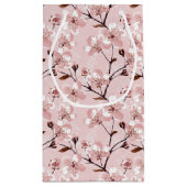Cherry Blossom Flowers Pattern Klein Cadeauzakje (Achterkant)