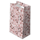 Cherry Blossom Flowers Pattern Klein Cadeauzakje (Achterkant Gekanteld)