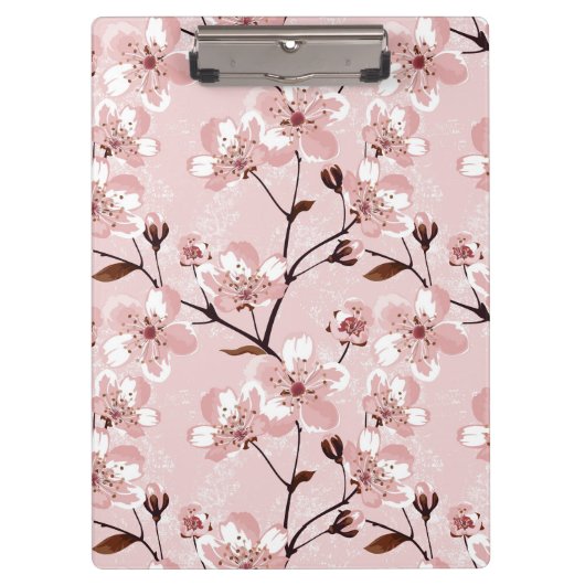 Cherry Blossom Flowers Pattern Klembord (Voorkant)