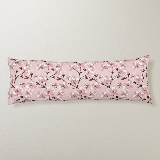 Cherry Blossom Flowers Pattern Lichaamskussen (Achterkant)
