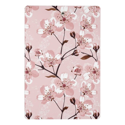 Cherry Blossom Flowers Pattern Mini Klembord (Achterkant)