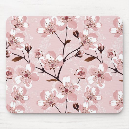 Cherry Blossom Flowers Pattern Muismat (Voorkant)