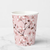 Cherry Blossom Flowers Pattern Papieren Bekers (Links)