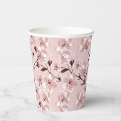 Cherry Blossom Flowers Pattern Papieren Bekers (Rechts)