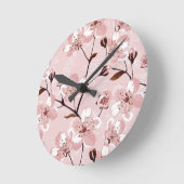 Cherry Blossom Flowers Pattern Ronde Klok (Hoek)