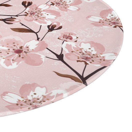 Cherry Blossom Flowers Pattern Snijplank (Hoek)
