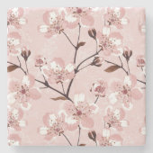 Cherry Blossom Flowers Pattern Stenen Onderzetter (Voorkant)