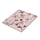 Cherry Blossom Flowers Pattern Tegeltje (Zijkant)